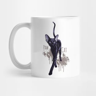 black cat paw Mug